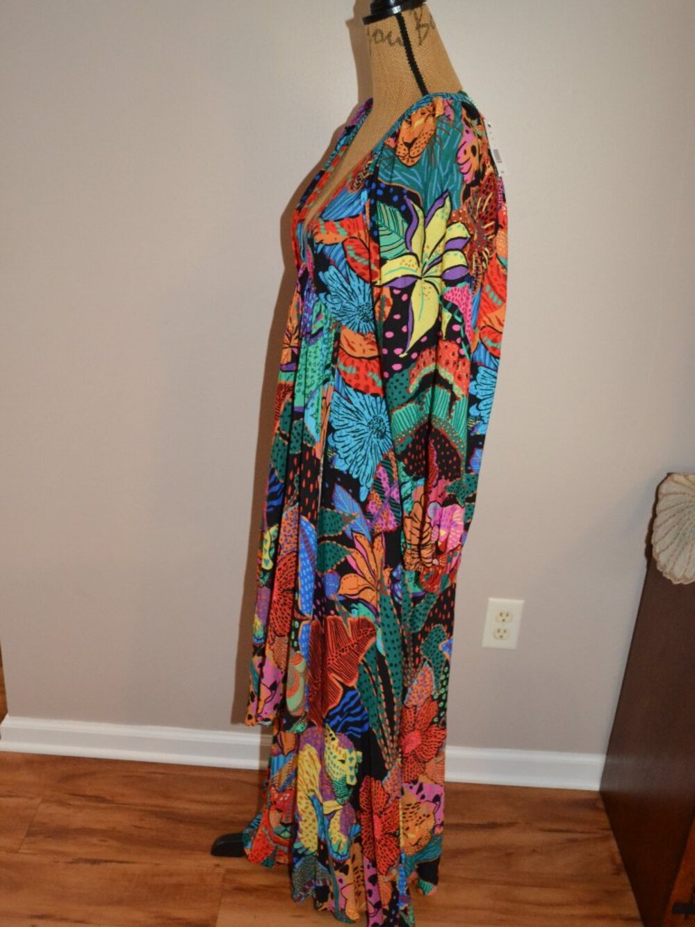 NWT Farm Rio Bobo Tropical Cool Leopards Maxi Dress Size Small Cutout Back $245 - Picture 11 of 14